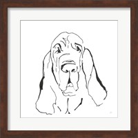 Framed Line Dog Bloodhound I