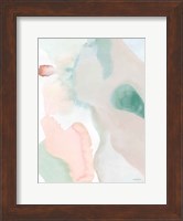Framed Sage and Pink Abstract II