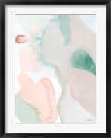 Framed Sage and Pink Abstract II