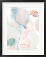 Framed Sage and Pink Abstract I