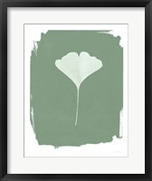 Nature by the Lake Gingko I Green Framed Print