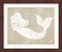 Framed On the Waves II Burlap