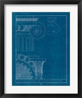 Framed 'Architectural Columns II Blueprint' border=