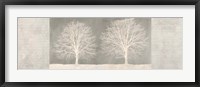 Framed Trees on Grey panel