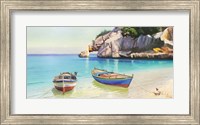 Framed Barche Nella caletta, Sardegna (detail)