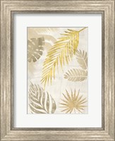 Framed Palm Leaves Gold I