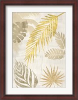 Framed Palm Leaves Gold I