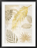 Framed Palm Leaves Gold I