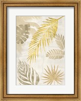 Framed Palm Leaves Gold I