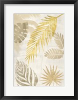 Palm Leaves Gold I Framed Print