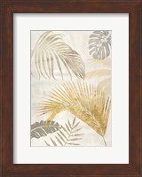 Framed Palm Leaves Gold II