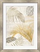 Framed Palm Leaves Gold II