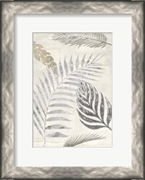 Framed Palm Leaves Silver I
