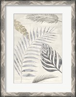 Framed Palm Leaves Silver I