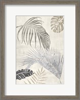 Framed Palm Leaves Silver II