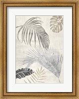 Framed Palm Leaves Silver II