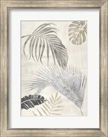 Framed Palm Leaves Silver II