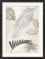 Framed Palm Leaves Silver III
