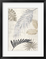 Framed Palm Leaves Silver III