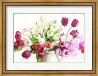 Framed Bouquet on White Background