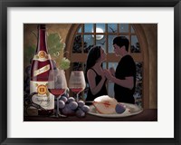 Framed Burgundy And Moonlight