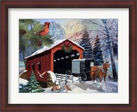 Framed Snowy Ride -Horizontal