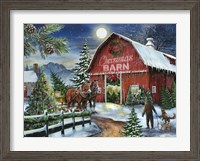 Framed Christmas Barn