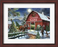 Framed Christmas Barn