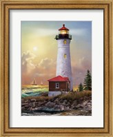 Framed Crisp Point Lighthouse