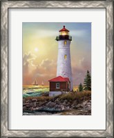 Framed Crisp Point Lighthouse