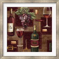 Framed Elegant Wine Repeat