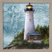 Framed 'Lighthouse IV' border=