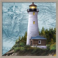 Framed 'Lighthouse IV' border=