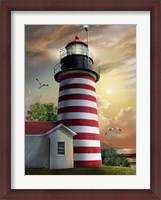 Framed West Quoddy Head Lighthouse