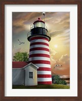 Framed West Quoddy Head Lighthouse