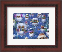 Framed Night Owls with Hats