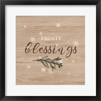 Framed 'Frosty Blessings I' border=