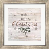 Framed 'Frosty Blessings II' border=