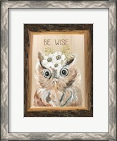 Framed Be Wise Owl