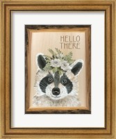 Framed Hello There Raccoon