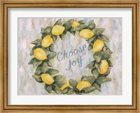Framed Choose Joy Lemon Wreath