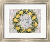 Framed Choose Joy Lemon Wreath