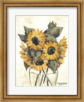 Framed Harvest of Sunflowers