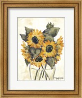 Framed Harvest of Sunflowers