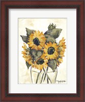 Framed Harvest of Sunflowers