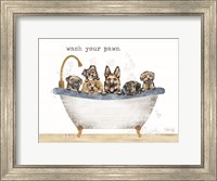 Framed Wash Your Paws