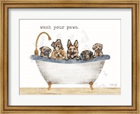 Framed Wash Your Paws