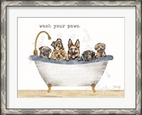 Framed Wash Your Paws