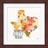 Framed Home Sweet Texas Floral