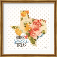 Framed Home Sweet Texas Floral